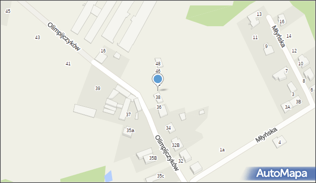 Chrząstowice, Olimpijczyków, 40, mapa Chrząstowice