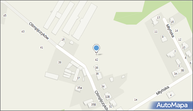 Chrząstowice, Olimpijczyków, 44, mapa Chrząstowice