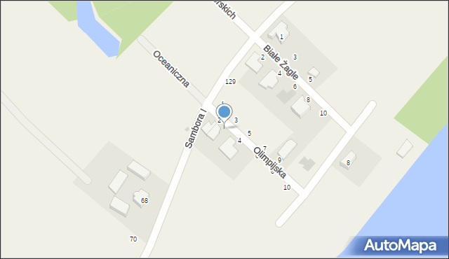 Chwaszczyno, Olimpijska, 2a, mapa Chwaszczyno