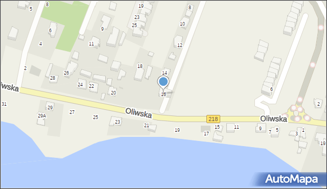 Chwaszczyno, Oliwska, 16, mapa Chwaszczyno