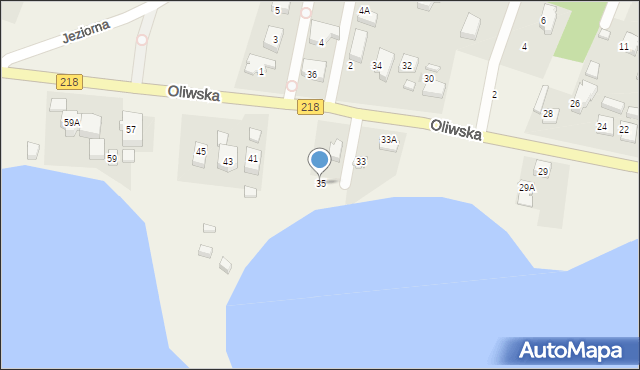 Chwaszczyno, Oliwska, 35, mapa Chwaszczyno