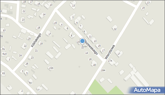 Ciechanowiec, Olszewskiego Pawła, dr., 12, mapa Ciechanowiec