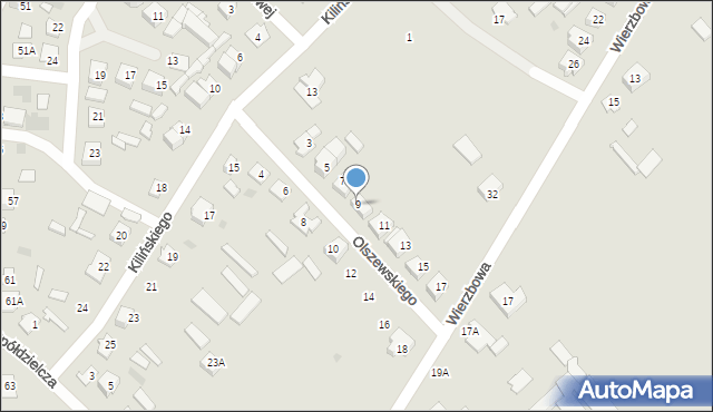 Ciechanowiec, Olszewskiego Pawła, dr., 9, mapa Ciechanowiec