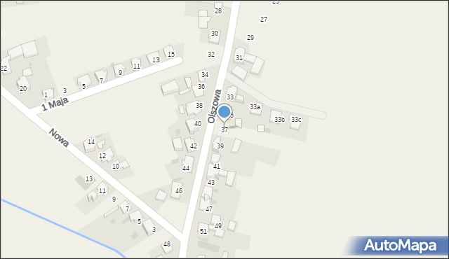 Cisek, Olszowa, 37, mapa Cisek