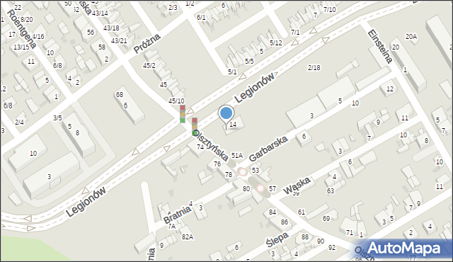 Częstochowa, Olsztyńska, 51, mapa Częstochowy