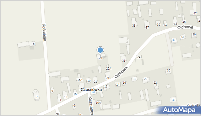 Czosnówka, Olchowa, 23, mapa Czosnówka