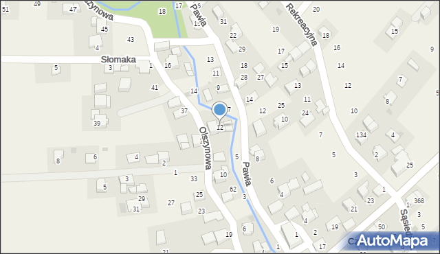 Czułówek, Olszynowa, 12, mapa Czułówek