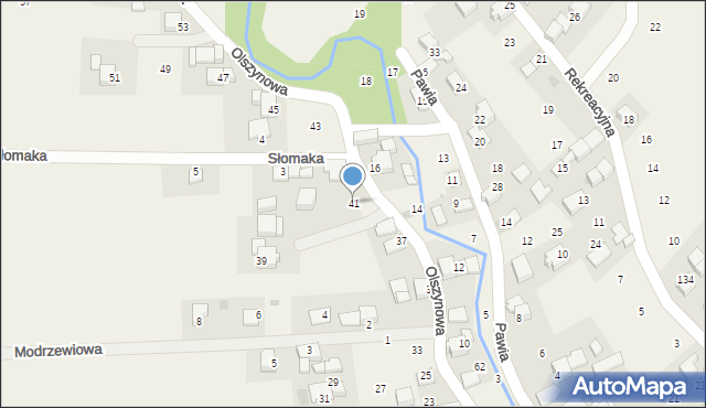 Czułówek, Olszynowa, 41, mapa Czułówek