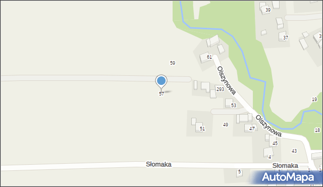 Czułówek, Olszynowa, 57, mapa Czułówek