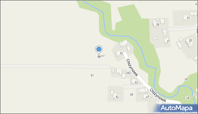 Czułówek, Olszynowa, 59, mapa Czułówek