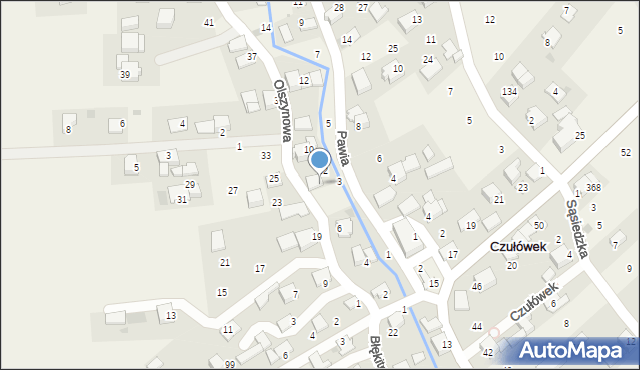 Czułówek, Olszynowa, 8, mapa Czułówek