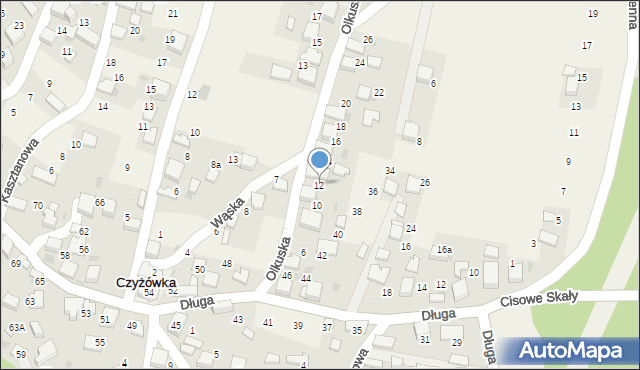 Czyżówka, Olkuska, 12, mapa Czyżówka