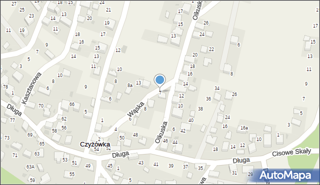 Czyżówka, Olkuska, 7, mapa Czyżówka