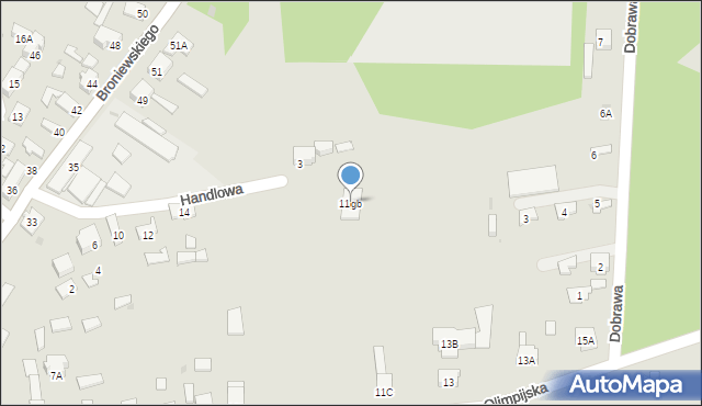 Dąbrowa Górnicza, Olimpijska, 11gb, mapa Dąbrowa Górnicza