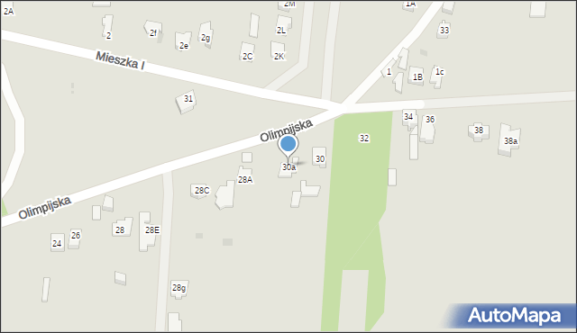 Dąbrowa Górnicza, Olimpijska, 30a, mapa Dąbrowa Górnicza