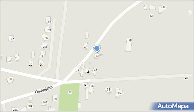 Dąbrowa Górnicza, Olimpijska, 33, mapa Dąbrowa Górnicza