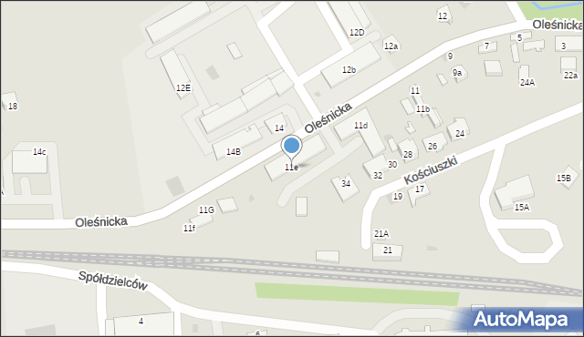 Dąbrowa Tarnowska, Oleśnicka, 11e, mapa Dąbrowa Tarnowska