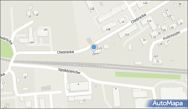 Dąbrowa Tarnowska, Oleśnicka, 11f, mapa Dąbrowa Tarnowska