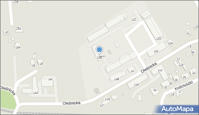 Dąbrowa Tarnowska, Oleśnicka, 12E, mapa Dąbrowa Tarnowska