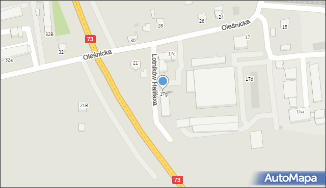 Dąbrowa Tarnowska, Oleśnicka, 17g, mapa Dąbrowa Tarnowska