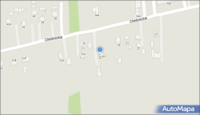 Dąbrowa Tarnowska, Oleśnicka, 31, mapa Dąbrowa Tarnowska