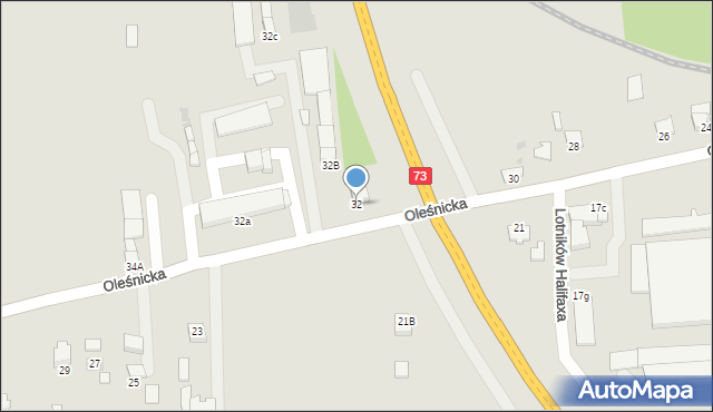 Dąbrowa Tarnowska, Oleśnicka, 32, mapa Dąbrowa Tarnowska