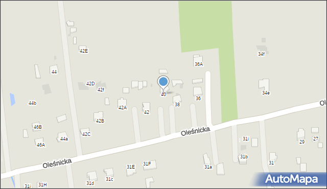 Dąbrowa Tarnowska, Oleśnicka, 40, mapa Dąbrowa Tarnowska