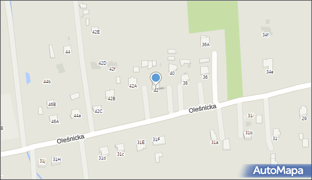 Dąbrowa Tarnowska, Oleśnicka, 42, mapa Dąbrowa Tarnowska