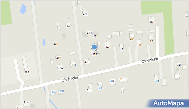 Dąbrowa Tarnowska, Oleśnicka, 42B, mapa Dąbrowa Tarnowska