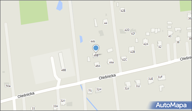 Dąbrowa Tarnowska, Oleśnicka, 46B, mapa Dąbrowa Tarnowska