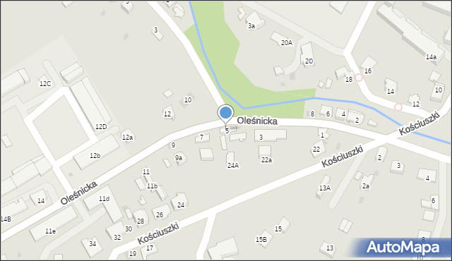 Dąbrowa Tarnowska, Oleśnicka, 5, mapa Dąbrowa Tarnowska