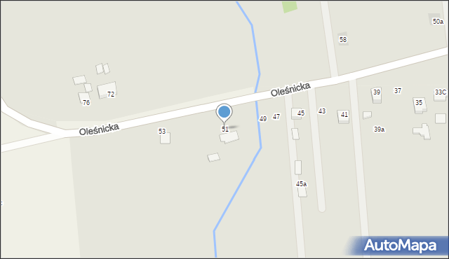Dąbrowa Tarnowska, Oleśnicka, 51, mapa Dąbrowa Tarnowska