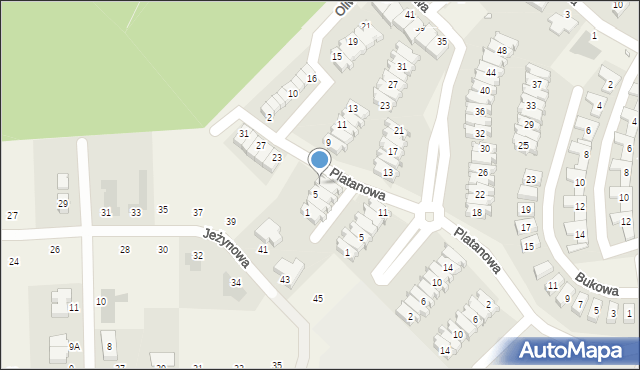 Dąbrówka, Oliwna, 7, mapa Dąbrówka