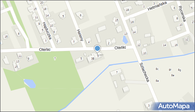 Dawidy Bankowe, Oleńki, 3, mapa Dawidy Bankowe