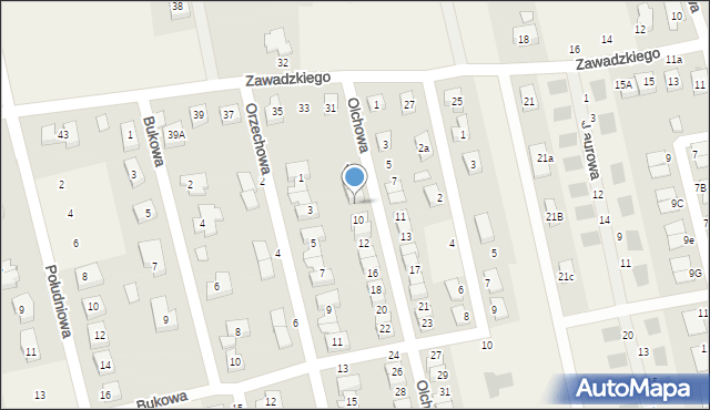 Długołęka, Olchowa, 8, mapa Długołęka
