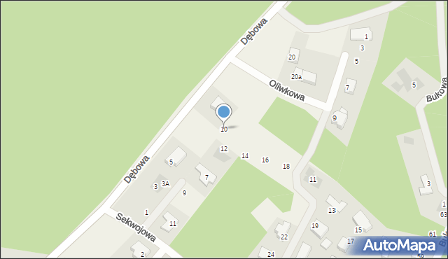 Dobra, Oliwkowa, 10, mapa Dobra
