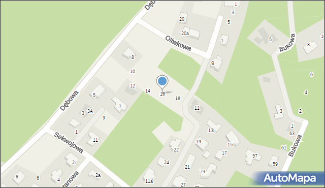 Dobra, Oliwkowa, 16, mapa Dobra