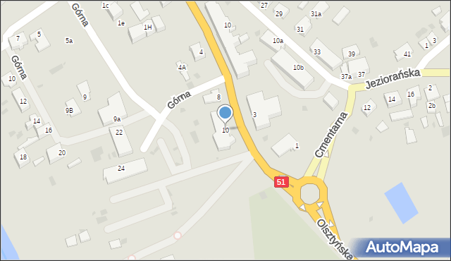 Dobre Miasto, Olsztyńska, 10, mapa Dobre Miasto