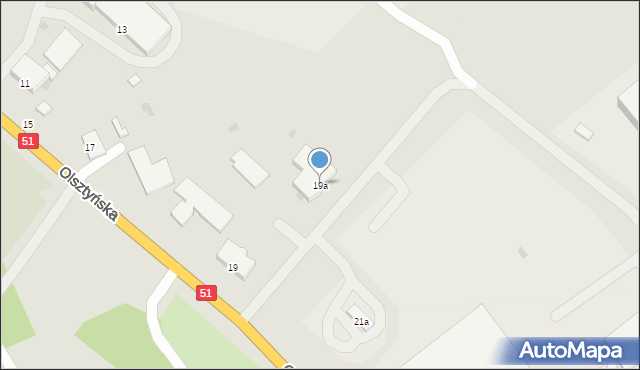 Dobre Miasto, Olsztyńska, 19a, mapa Dobre Miasto