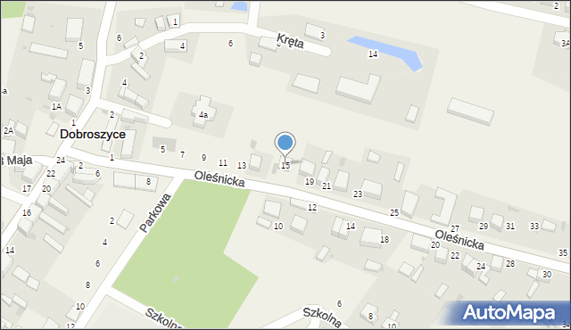 Dobroszyce, Oleśnicka, 15, mapa Dobroszyce