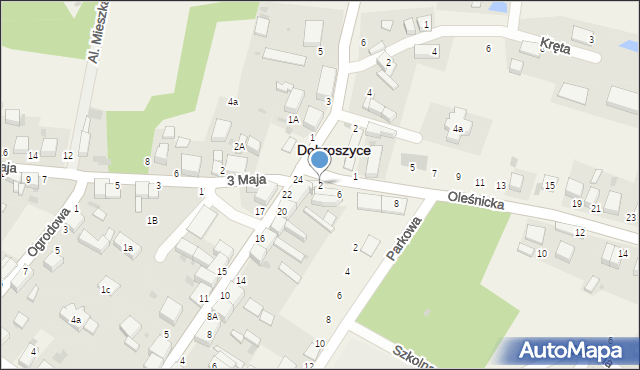 Dobroszyce, Oleśnicka, 2, mapa Dobroszyce