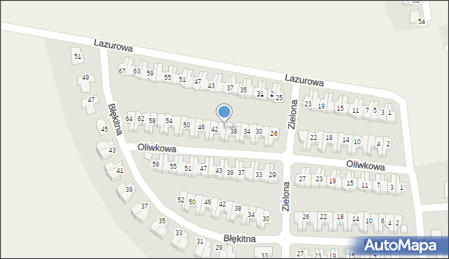 Dobrzykowice, Oliwkowa, 40, mapa Dobrzykowice