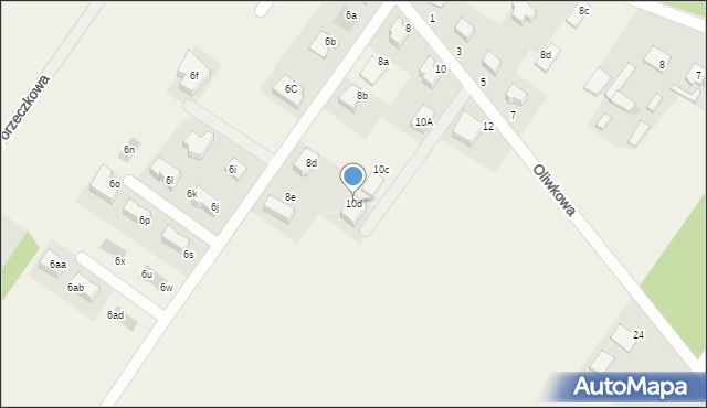 Dosin, Oliwkowa, 10d, mapa Dosin