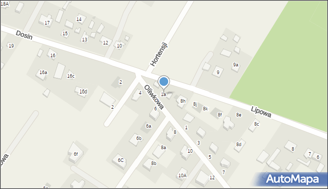 Dosin, Oliwkowa, 42/2, mapa Dosin