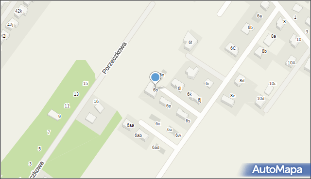 Dosin, Oliwkowa, 6o, mapa Dosin