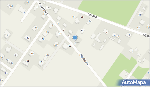 Dosin, Oliwkowa, 7, mapa Dosin