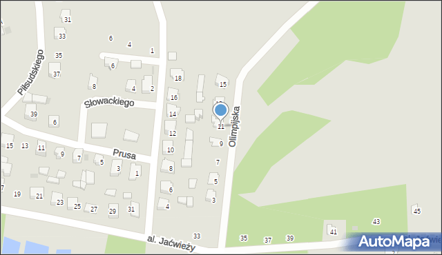 Drohiczyn, Olimpijska, 11, mapa Drohiczyn