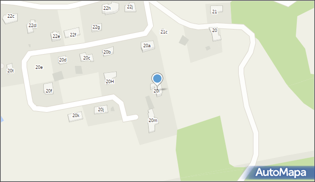 Dywity, Olsztyńska, 20i, mapa Dywity