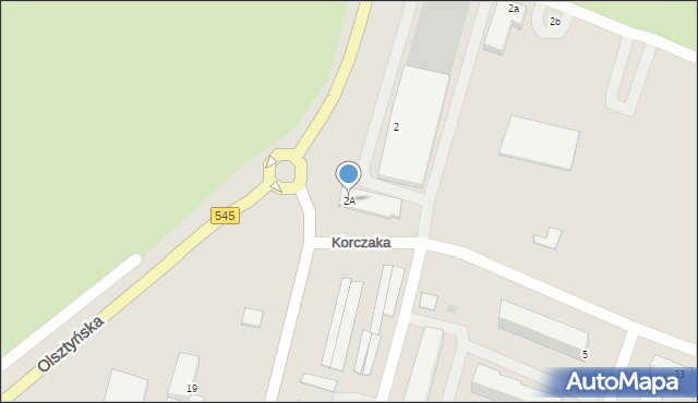 Działdowo, Olsztyńska, 2A, mapa Działdowo