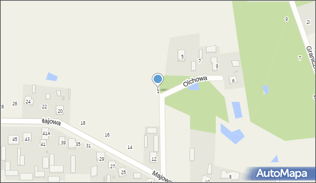 Dziechciniec, Olchowa, 1, mapa Dziechciniec